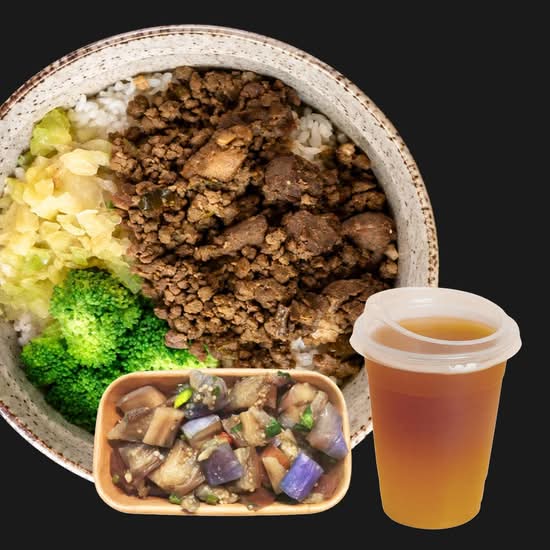 Minced Pork Rice Bowl Combo 小瓜仔肉飯套餐